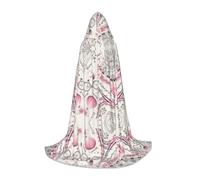 hgnbcsa Romantico Parigi Farfalla Stampa Mantello Con Cappuccio Per Figura Intera Adolescenti, Halloween Lungo Mantello Con Cappuccio Unisex Robe Costume