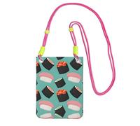 Hgnbcsa Sushi Food Pattern1 Stampa Piccole Borse a Tracolla Per Le Donne, Mini Telefono Cellulare Cross Body Borse Viaggio Portafoglio Borse, Fucsia, Taglia unica