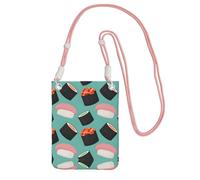Hgnbcsa Sushi Food Pattern1 Stampa Piccole Borse a Tracolla Per Le Donne, Mini Telefono Cellulare Cross Body Borse Viaggio Portafoglio Borse, rosa, Taglia unica