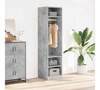 HGNFREF Armadio bianco, 50 x 50 x 200 cm, in legno con molto spazio, scomparti e pratica barra appendiabiti come armadio compatto autoportante per piccoli spazi