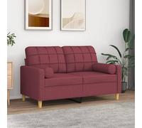 HGNFREF Cuscino decorativo, 2 pezzi, rosso vinaccia, Ø 15 x 50 cm, in tessuto, cuscino per divano con federe rimovibili, resistente cuscino cilindrico per un maggiore comfort quando si sta seduti o