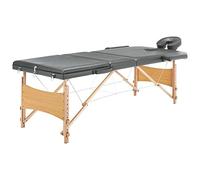 HGNFREF Lettino pieghevole professionale per fisioterapia, con telaio in legno, poggiatesta regolabile e comoda imbottitura in schiuma a 3 zone
