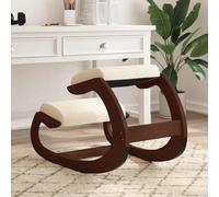 HGNFREF Sedia ergonomica in compensato di betulla per una migliore postura e contro il mal di schiena, con comoda imbottitura e funzione dondolo