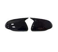 HGNMPGVVTZ Calotte Specchio Retrovisore 2X Auto Retrovisore Laterale Copertura Wing cap Esterno Porta Alloggiamento Shell Trim ABS per Kia per Rio 2018 2019 2020 2021 2022 2023 (No Light Black)