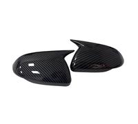 HGNMPGVVTZ Calotte Specchio Retrovisore 2X Auto Retrovisore Laterale Copertura Wing cap Esterno Porta Alloggiamento Shell Trim ABS per Kia per Rio 2018 2019 2020 2021 2022 2023 (No Light Carbon)