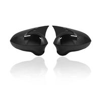 HGNMPGVVTZ Calotte Specchio Retrovisore Nero Lucido/Fibra di Carbonio Coprispecchietti Retrovisori Coprispecchietto per Seat per Leon MK2 1P per Ibiza MK4 6J 2008-2017 (ABS Black)