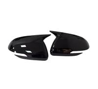 HGNMPGVVTZ Calotte Specchio Retrovisore per Kia per Rio 2018 2019 2020 2021 2022 2023 2X Auto Retrovisore Laterale Copertura Wing cap Esterno Porta Alloggiamento Shell Trim ABS (No Light Black)
