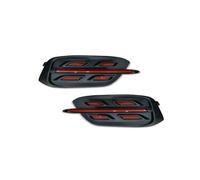 HGNMPGVVTZ Per Civic 10th Gen 2017 2016-2020 Berlina Fanale Posteriore Dynamic DRL Indicatori Direzione Paraurti Fibra Carbonio Riflettore Fendinebbia(Red)