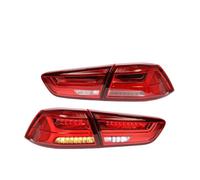 HGNMPGVVTZ Per Mitsubishi Per Lancer E Per EVO X 2008-2021 Luci Per Auto Fanali Posteriori Animazione Dinamica DRL Gruppo Fanale Posteriore Coppia Sequenziale(Red Clear)