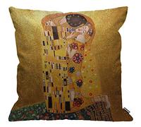 HGOD DESIGNS Gustav Klimts - Federe per cuscino per casa, decorazione per uomini, donne, ragazzi, camera da letto, soggiorno, divano, auto, cuscini, 45 x 45 cm