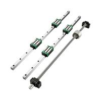 HGR20 2PCS Guide lineari 600-2000MM 4PCS Blocchi di scorrimento RM1605 Vite a ricircolo di sfere con dado a sfera BF12/BK12 Dado for router(2PCS HGR20-700mm)