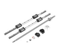 HGR20 700mm Linear Rail 2PCS & RM1605 700mm Ballscrew Kit - Precision Motion for CNC Router and Automation Equipment with BF12 BK12 Supports Smooth Operation