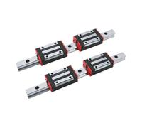 HGR20 HGR15 HGR25 Guida lineare quadrata 2 pezzi 4 pezzi HGH20CA/HGW20CC HGH15CA Carrelli con blocco scorrevole flangiato for router(2Rail 4HGH20CA,1500mm)