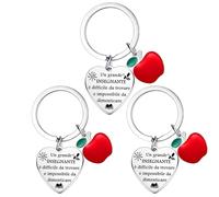 Hgreiwgk 3PC Insegnante Portachiavi Set Grazie Insegnante per Donne Uomini Insegnante Apprezzamento Regalo per la Laurea Natale Compleanno di Ringraziamento Insegnante Presente Pensiero (Stile 5)
