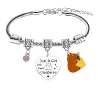 Hgreiwgk Capybara Bracciale da donna Capybara Amanti Regalo Capybara Gioielli Regalo per gli amanti degli animali, figlia, sorella, amica, compleanno, Natale, solo una ragazza che ama i capibara