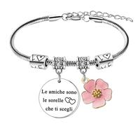 Hgreiwgk Friend Bracelet Sisters Jewellry Da Sisters Ftiends Regali di Laurea Regali di Compleanno Per Sorella Best Friend Charm Braccialetto Serpente Regolabile Per Sorella