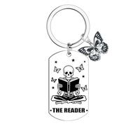 Hgreiwgk Halloween Boo Basket Regalo Libro Amanti Regali Boo Fantasma Portachiavi Spettrale Regali per le Donne Cranio Portachiavi Cestini di Halloween Stuffers Libri Accessori per Libro Dipendenza