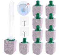 HGRGHH 10 Pezzi Pietra Pomice per la Pulizia, Blocchi di Pietra Pomice per WC con 1 Maniglie e 2 Ganci, Pietra Pomice per la Pulizia della Tazza del WC per Vasche da Bagno, Piscine e Lavandini