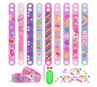 HGRGHH Kit di Braccialetti con Diamanti, 9 Pezzi di Kit per la Creazione di Braccialetti fai da te per Ragazze, Regali per Ragazze per il Compleanno, il Natale, l'inizio della Scuola
