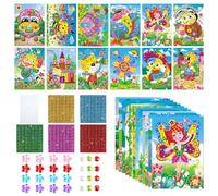 HGRGHH Kit Mosaico Bambini, 12 Pezzi Kit Mosaico Adesivo, Mosaici per Bambini, Mosaico Adesivo Arte Appiccicoso, Mosaico Fai Da Te, Mosaici Adesivi per Bambini, Adesivi 3D Fatti a Mano