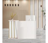 HGTRH Bancone Cassa per Negozio Abbigliamento, Bancone Negozio Bianco con Il Computer Del Governo Di Stoccaggio e Del Cassetto, Banco Reception Cassa e Vendita Al Dettaglio White 120cm