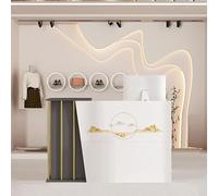 HGTRH Bancone Cassa per Negozio Abbigliamento, Bancone Negozio Bianco con Il Computer Del Governo Di Stoccaggio e Del Cassetto, Banco Reception Cassa e Vendita Al Dettaglio Grey 100cm