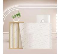 HGTRH Bancone Reception Moderno Piccolo Banco Cassa per La Vendita Al Dettaglio Con Design A Cassetti E Doppia Superficie Di Lavoro Aperto per La Cassa Di Un Salone, Negozio Marble Color 120cm