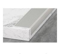 HGTRH Strisce Antiscivolo Scale, Strisce Antiscivolo Autoadesive Gradini, Strisce in Gomma Resistente all'Usura Addensate da per La Sicurezza Interna Ed Esterna Silver 2