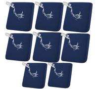 HGUHP Coprisedili for mobili, copridivano elasticizzati da 1/2/4/8 pezzi, copridivano for esterni impermeabili, copridivano antiscivolo in jacquard, protezione for mobili da giardino(Navy Blue,8 PCS)