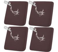 HGUHP Coprisedili for mobili, copridivano elasticizzati da 1/2/4/8 pezzi, copridivano for esterni impermeabili, copridivano antiscivolo in jacquard, protezione for mobili da giardino(Coffee,4 PCS)