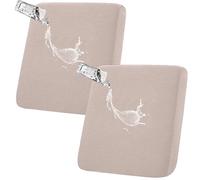 HGUHP Coprisedili for mobili, copridivano elasticizzati da 1/2/4/8 pezzi, copridivano for esterni impermeabili, copridivano antiscivolo in jacquard, protezione for mobili da giardino(Khaki,2 PCS)