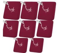 HGUHP Coprisedili for mobili, copridivano elasticizzati da 1/2/4/8 pezzi, copridivano for esterni impermeabili, copridivano antiscivolo in jacquard, protezione for mobili da giardino(Red,8 PCS)
