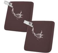 HGUHP Coprisedili for mobili, copridivano elasticizzati da 1/2/4/8 pezzi, copridivano for esterni impermeabili, copridivano antiscivolo in jacquard, protezione for mobili da giardino(Coffee,2 PCS)