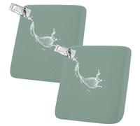 HGUHP Coprisedili for mobili, copridivano elasticizzati da 1/2/4/8 pezzi, copridivano for esterni impermeabili, copridivano antiscivolo in jacquard, protezione for mobili da giardino(Green,2 PCS)