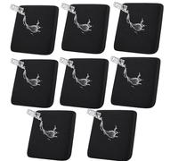 HGUHP Coprisedili for mobili, copridivano elasticizzati da 1/2/4/8 pezzi, copridivano for esterni impermeabili, copridivano antiscivolo in jacquard, protezione for mobili da giardino(Black,8 PCS)