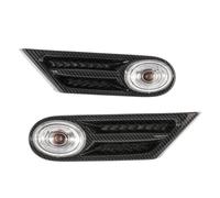 Hguvsjd AutoIndicatori di Direzione per BMW per Mini per Cooper R56 R57 R58 R59 2007-2013 Sostituisci OEM 63137260202 63137260201 LED Indicatore Laterale Indicatore Luminoso(Carbon And Clear)