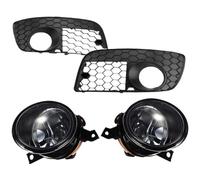 Hguvsjd Blocchi Fari Anteriori 1 Set Per Jetta MK5 GLI 2006-2009 Fendinebbia Fendinebbia Con Copertura Griglie A Nido D'ape Faro Proiettore Anteriore