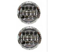 Hguvsjd Blocchi Fari Anteriori Per 2014-2017 Per Indian Per Chieftain Per 2014-2017 Per Indian Per Road Per Master Fari A LED Da 7 Pollici Faro Proiettore Anteriore(80w chrome)