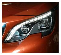Hguvsjd Blocchi Fari Anteriori Per Peugeot 4008 5008 2017-2018 Fari LED Angel Eyes Luce di segnalazione DRL Luce diurna Lente Bi-Xenon Faro Proiettore Anteriore(5000K)