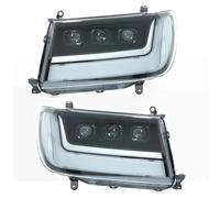 Hguvsjd Blocchi Fari Anteriori Per Toyota Per Land Per Cruiser LC100 Fari A LED 2002-2007 Fari Di Aggiornamento DRL Segnale Di Svolta Luce Anteriore Faro Proiettore Anteriore(A)