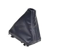 Hguvsjd Leva Cambio Marce 1PCS per A4 B8 2009-2015 A3 A5 A6 Q5 Q7 Pomello Cambio Automatico Ghetta Pelle Nera Boot Cover Copri Pomello Cambio(White Line)