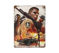 HGUXXURB Poster del gioco della mafia, decorazione da parete, poster in metallo e latta, decorazione moderna per bar, 40 x 30 cm