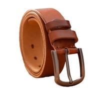 Hgvcfcv Cinture di cuoio per gli uomini Vintage Brown Cowboy Maschio Cintura Mens Cinture Cuoio, Marrone, 115 cm