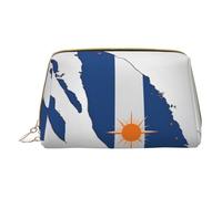 Hgvcse Borsa Map04 in pelle pvc Makeupmarshall Islands Flag Bag Zipper Pouch Travel Cosmetic Organizer Daily Use Storage Purse, bianco, Taglia unica