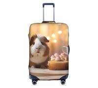 Hgvcse Custodia protettiva per valigie da viaggio con porcellini d'India e cupcake, 45-81 cm, accessorio essenziale, bianco, XL, Bianco, X-Large