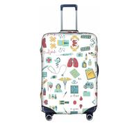 Hgvcse Travel Abstraction Biology Chemistry4 - Copertura per valigia, 45-81 cm, accessorio essenziale, bianco, piccolo, Bianco, Small