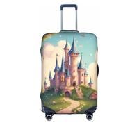 Hgvcse Travel Cute Fairy Tale Castle04 - Copertura per valigia, 45-81 cm, accessorio essenziale per le vacanze, bianco, X-Large