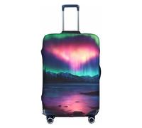 Hgvcse Travel Dark Northern Lights - Copertura per valigia, 45-81 cm, accessorio essenziale per le vacanze, bianco, Large