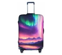 Hgvcse Travel Dark Northern Lights - Copertura protettiva per valigia, 45-81 cm, accessorio essenziale, bianco, grande, Bianco, Large