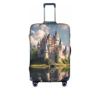 Hgvcse Travel Dream-Like Fairy Tale Castle03 - Copertura per valigia, 45-81 cm, accessorio essenziale per le vacanze, bianco, Medium